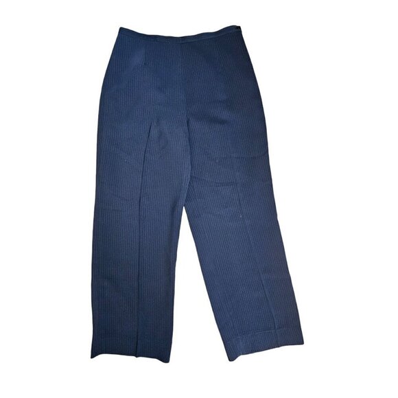 Talbots Straight Leg Trousers Pants‎ Womens 12 Navy Blue Stretch Polyester Blend - Picture 7 of 11